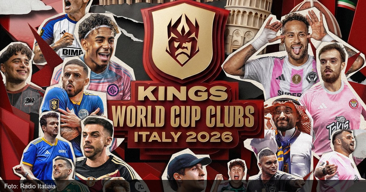Jogador de Kings League em quadra durante partida da Kings World Cup Clubs 2026 em Milao